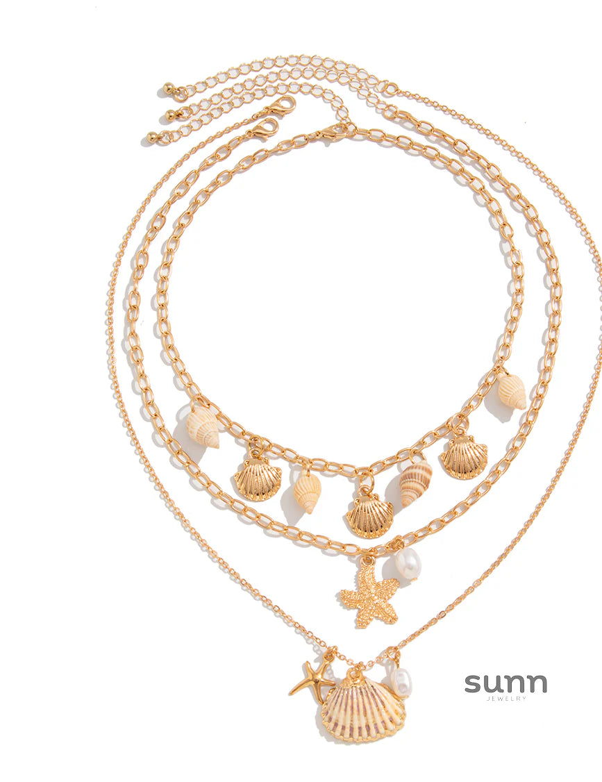 Taleah Layered Shell Necklace Set