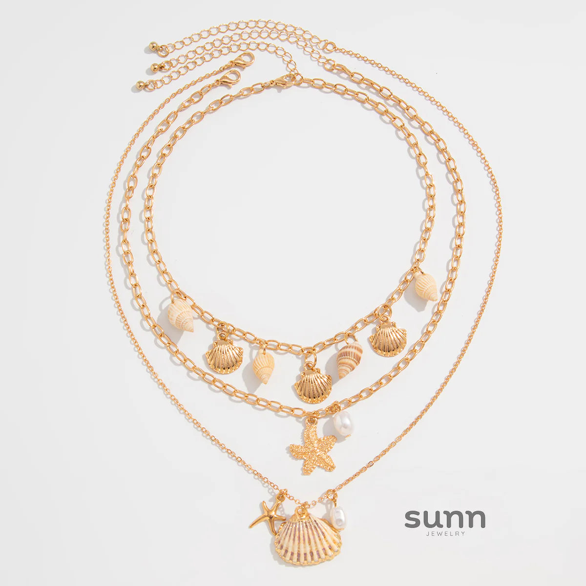 Taleah Layered Shell Necklace Set