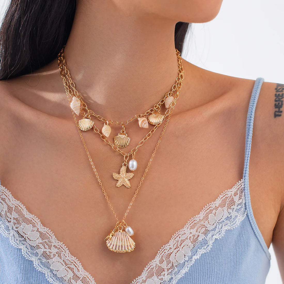 Taleah Layered Shell Necklace Set