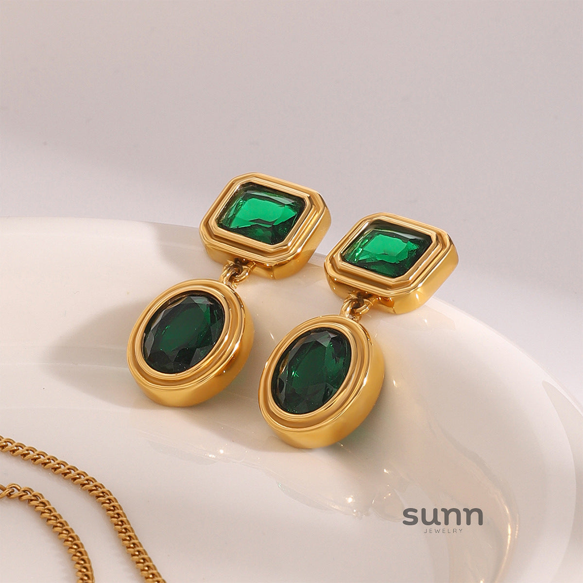 Tali Geometric Zircon Earrings [6K8OXY5A]