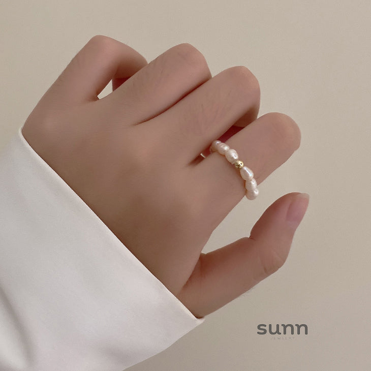 Talitha Gold Pearl Ring [FRYBOS5V]