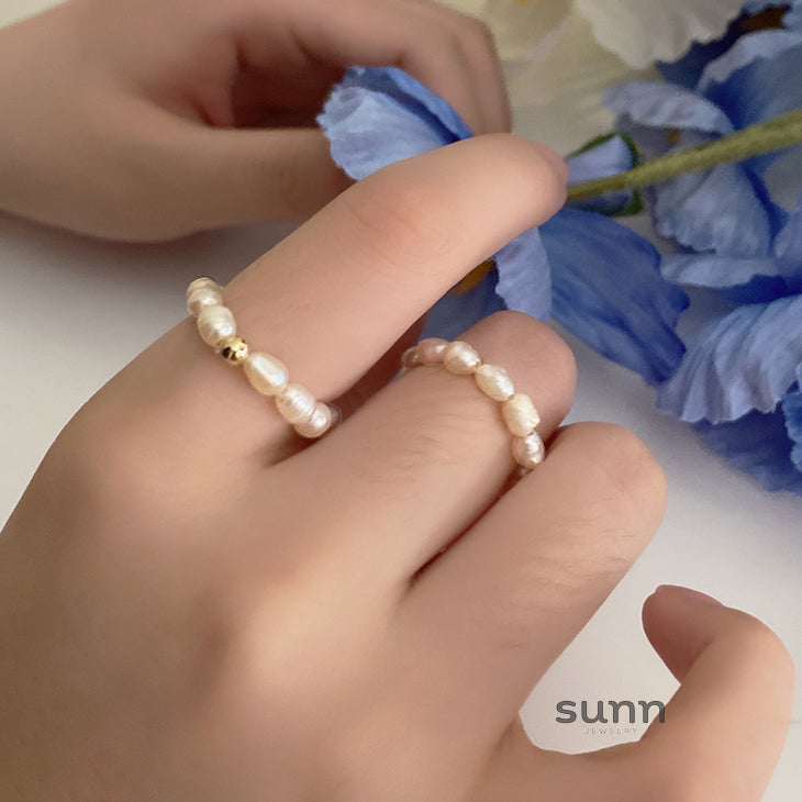 Talitha Gold Pearl Ring [LJQOC52D]