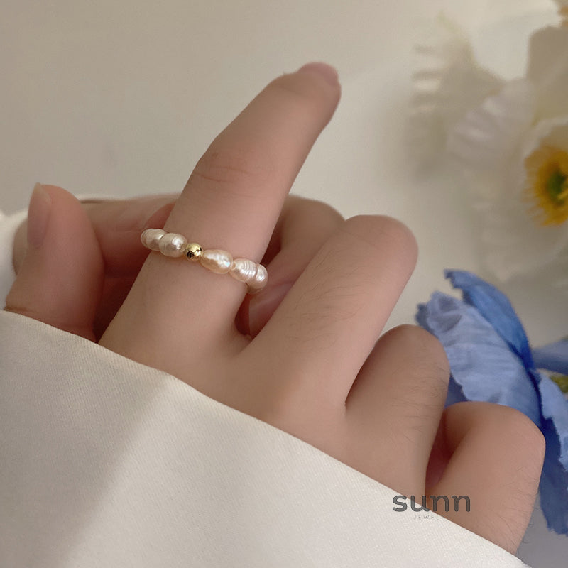 Talitha Gold Pearl Ring [A0QWU75Y]