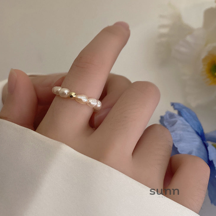 Talitha Gold Pearl Ring [TMFUCJS4]