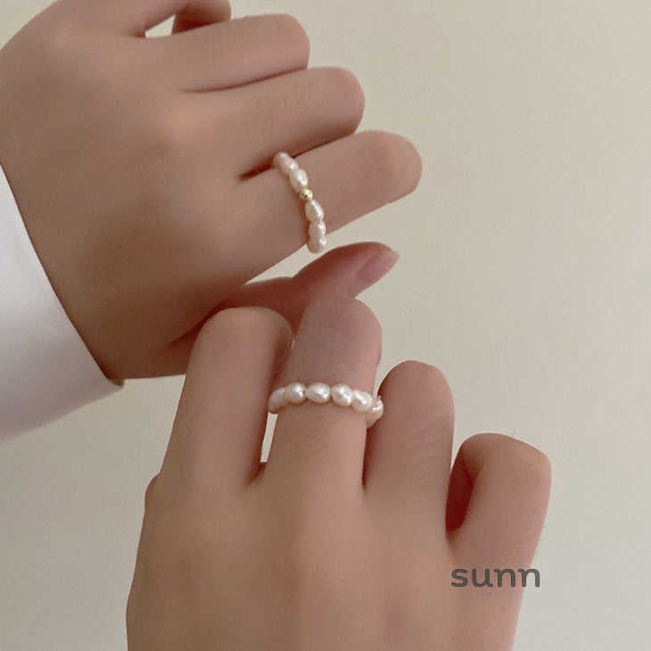 Talitha Gold Pearl Ring [J3F1M366]