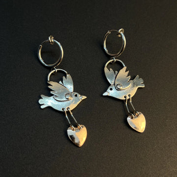 Taliya Celestial Pigeon Stud Earrings