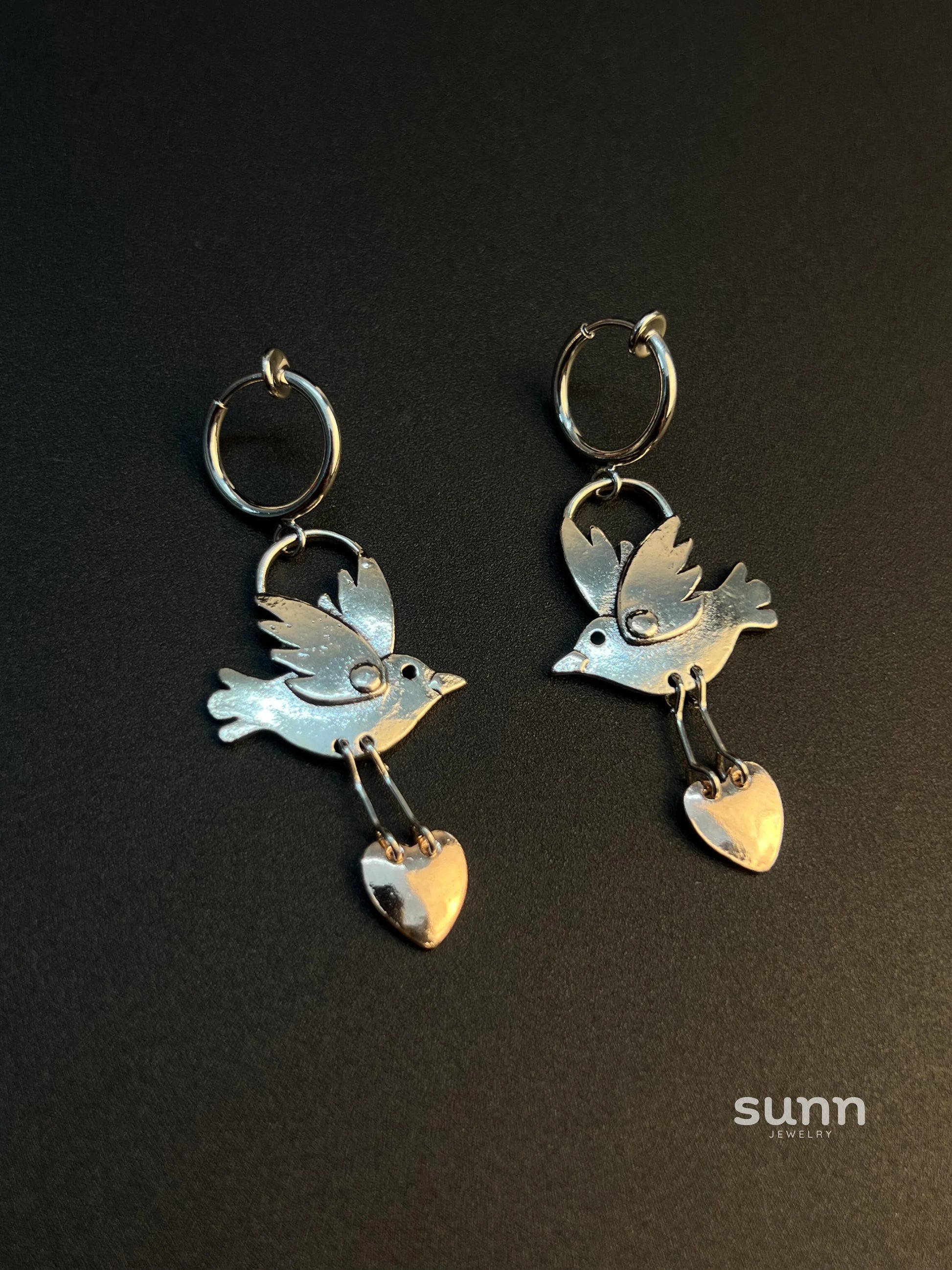 Taliya Celestial Pigeon Stud Earrings