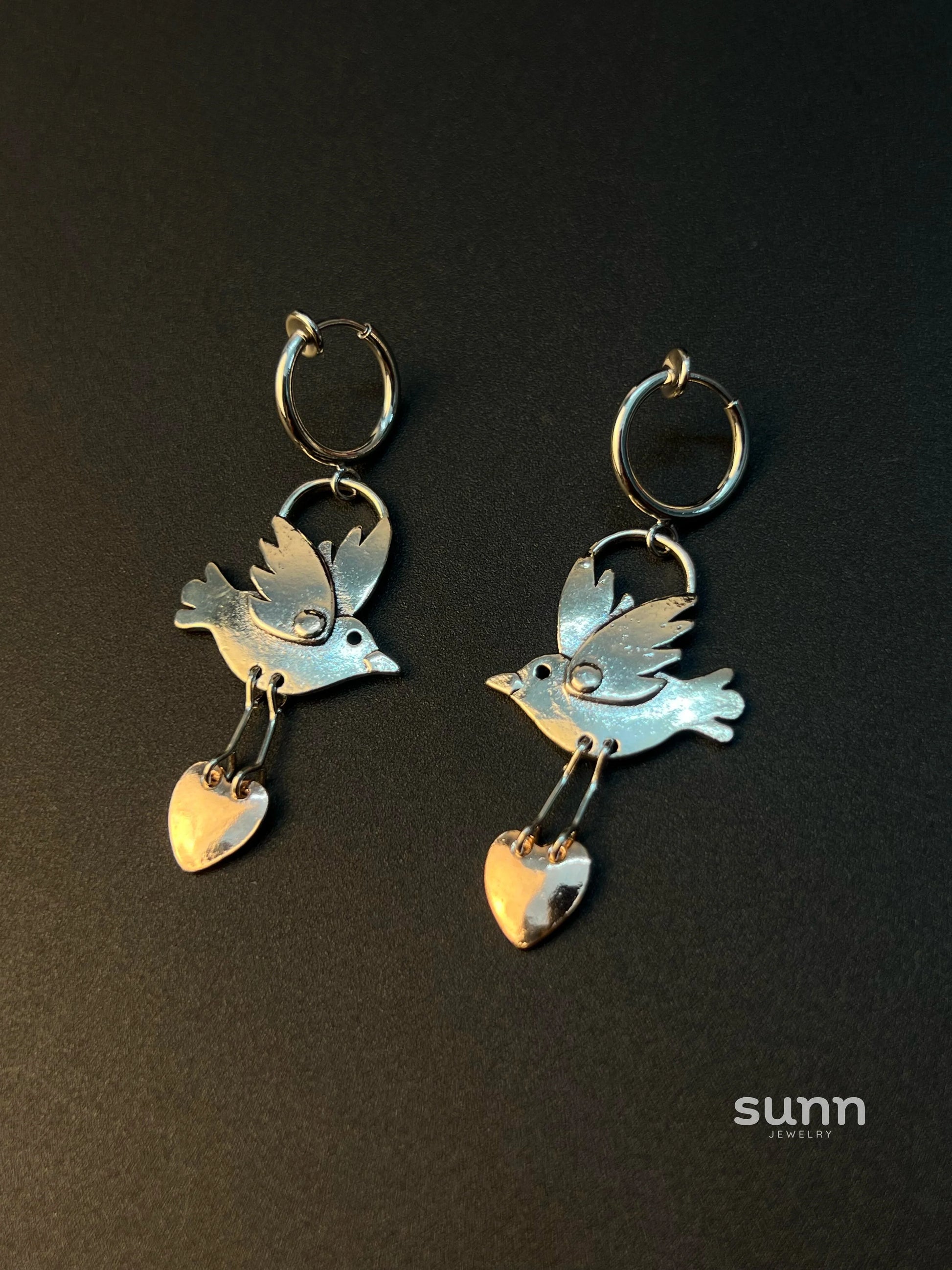 Taliya Celestial Pigeon Stud Earrings