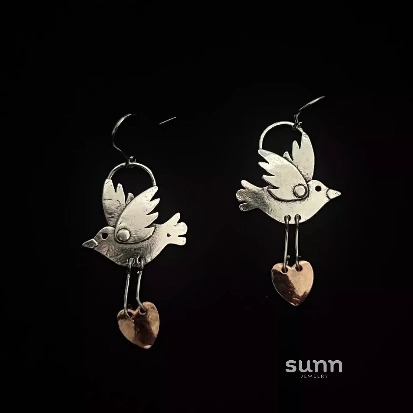 Taliya Celestial Pigeon Stud Earrings