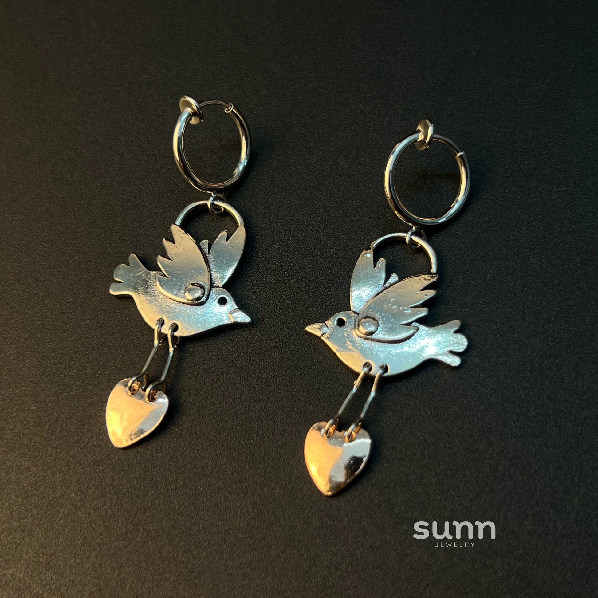 Taliya Celestial Pigeon Stud Earrings