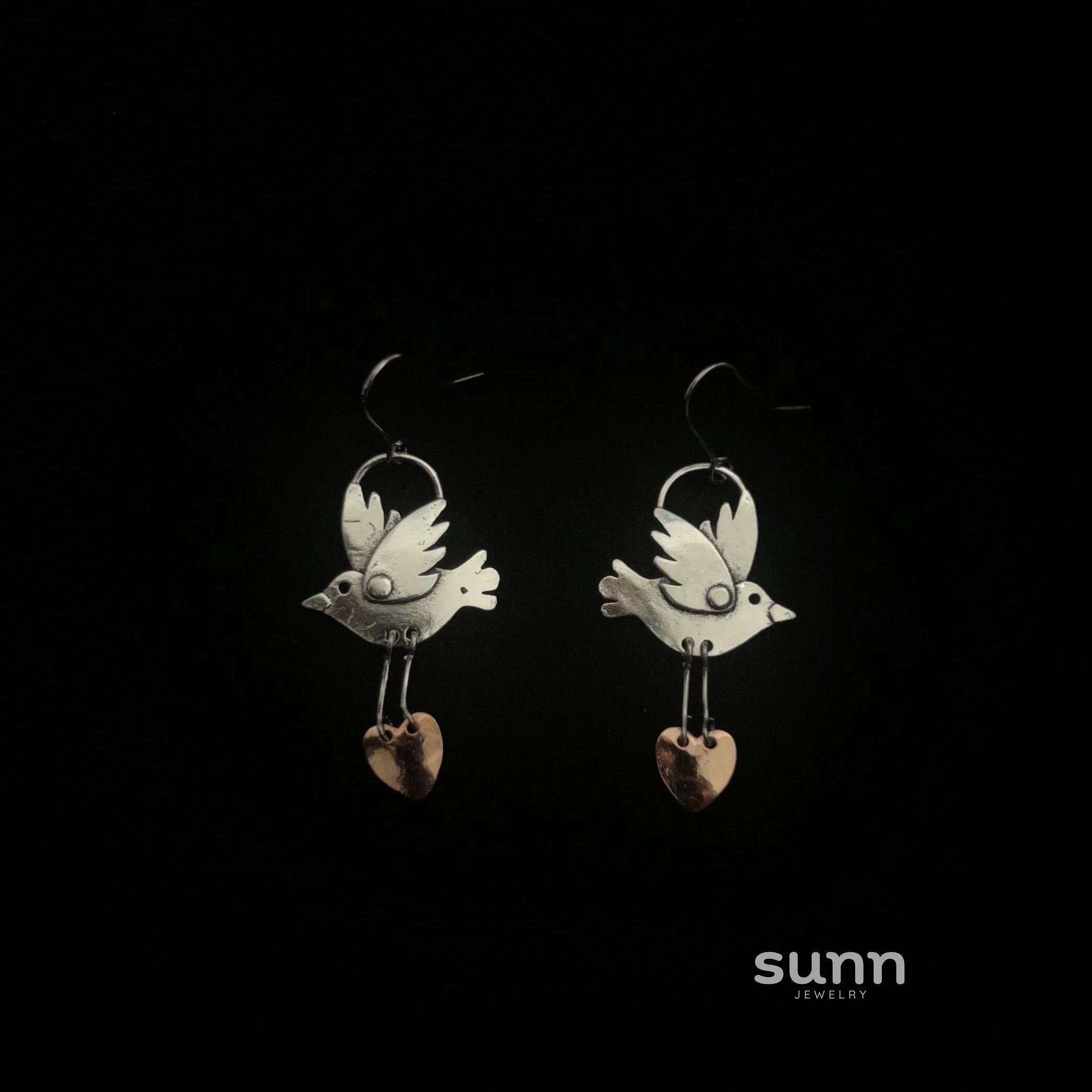 Taliya Celestial Pigeon Stud Earrings