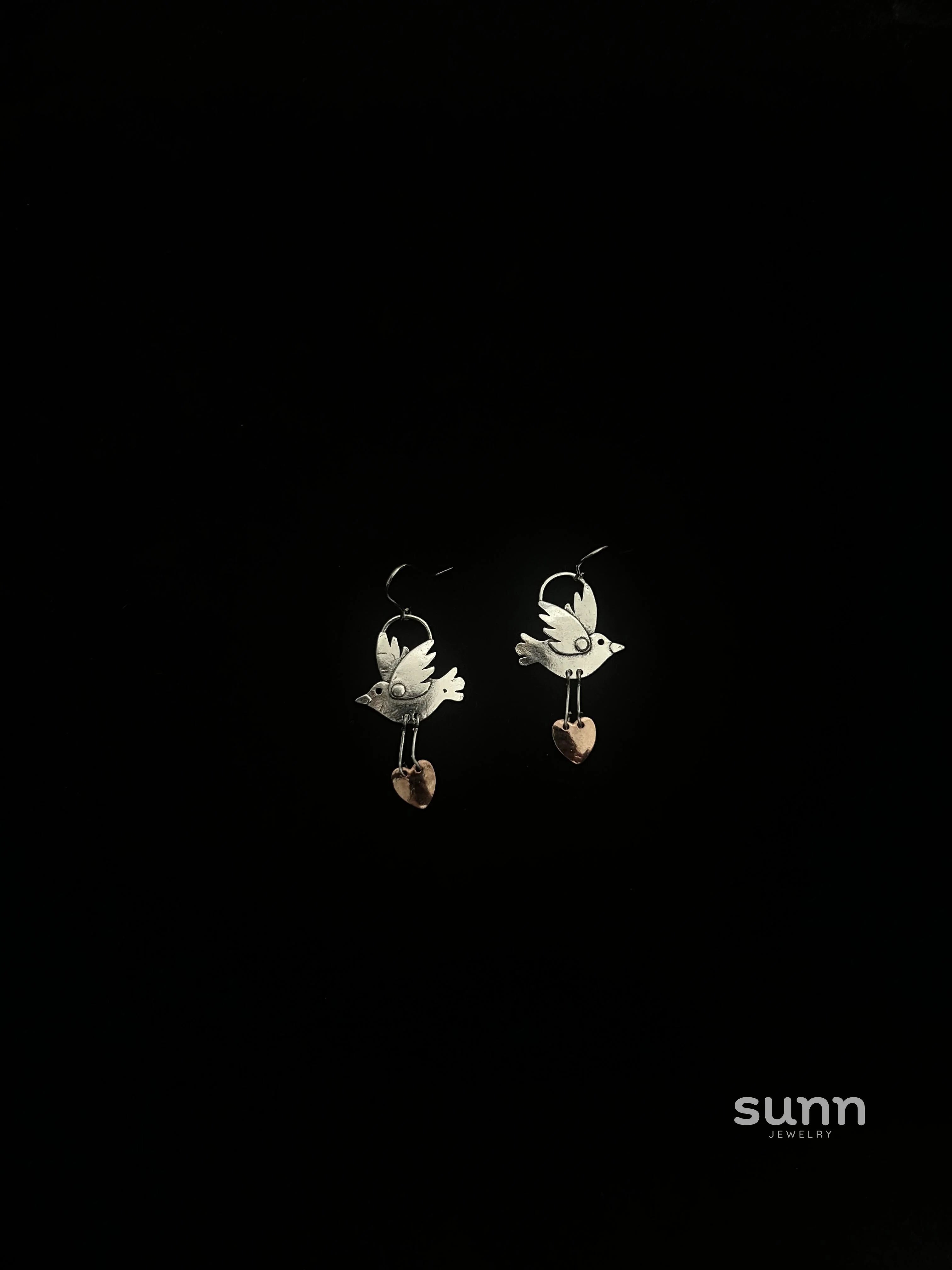 Taliya Celestial Pigeon Stud Earrings