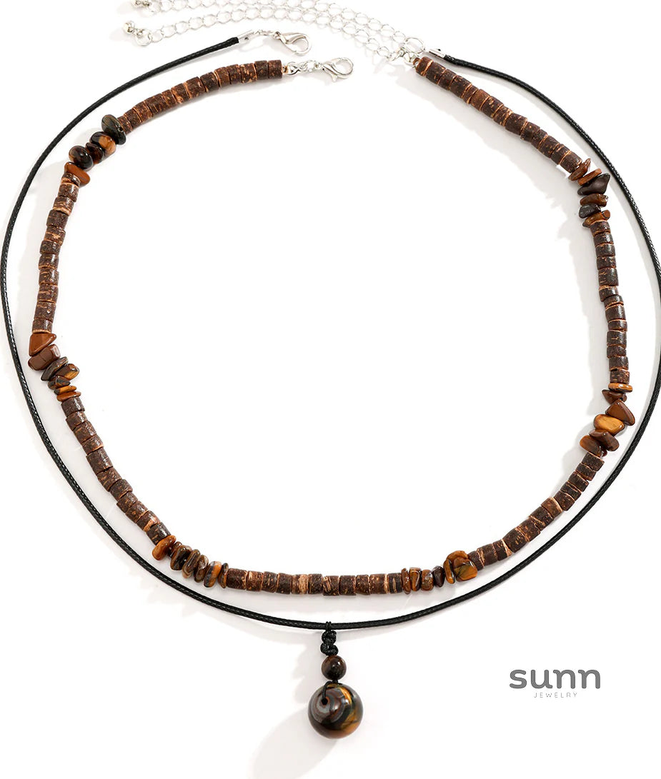 Taliya Wax Cord Layered Necklace Set