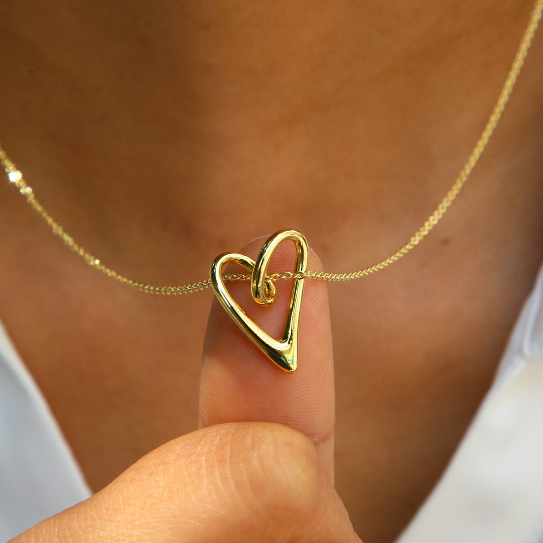 Talulah Glossy Heart Necklace [6C7RNMZ5]