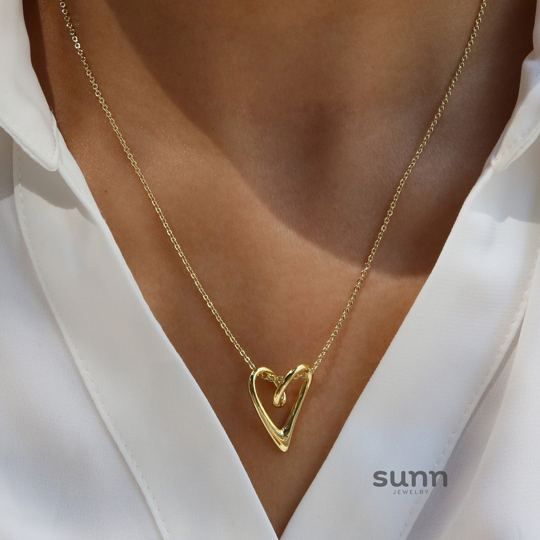 Talulah Glossy Heart Necklace [6C7RNMZ5]