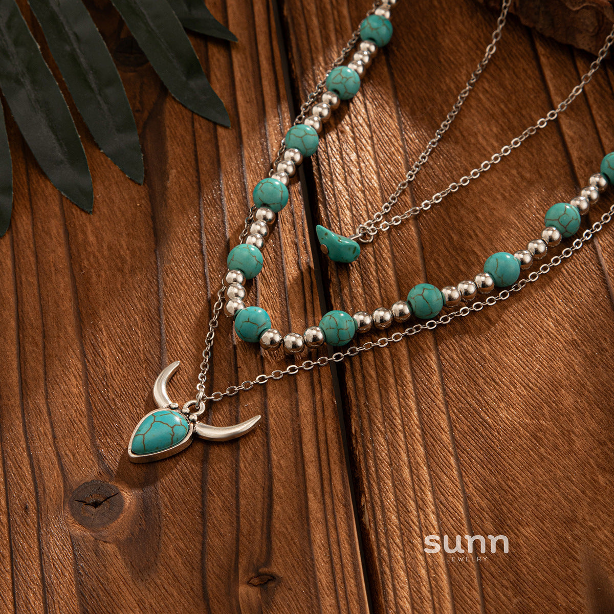 Tamara Layered Turquoise Necklace [ASOEV26Q]