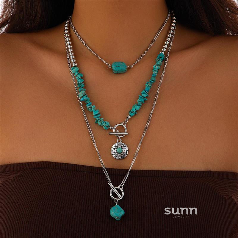 Tamara Layered Turquoise Necklace [B3O43IA7]