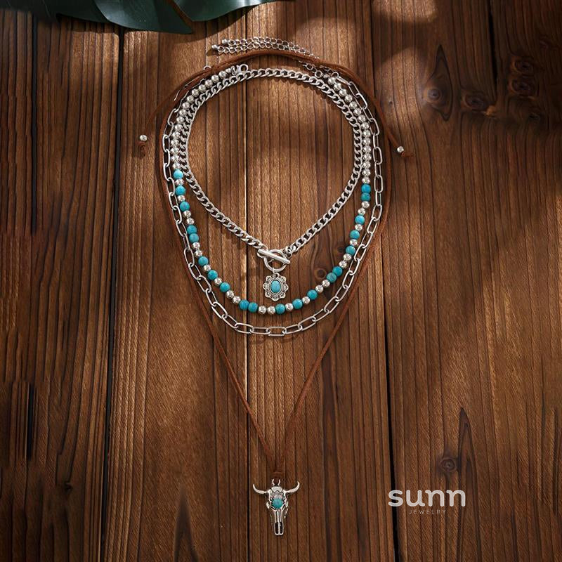 Tamara Layered Turquoise Necklace [8WDX9MZP]