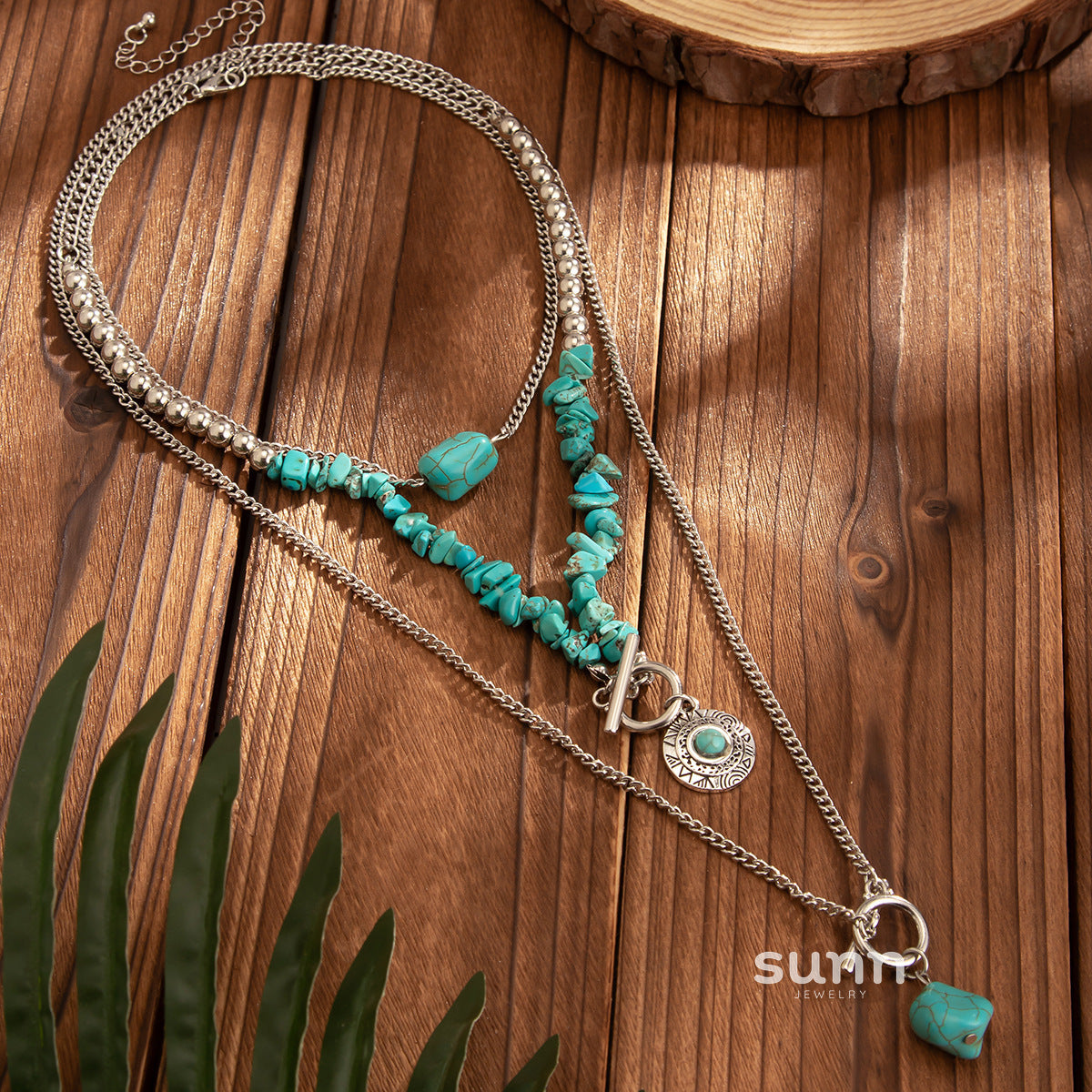 Tamara Layered Turquoise Necklace [KCZ7ZGS9]
