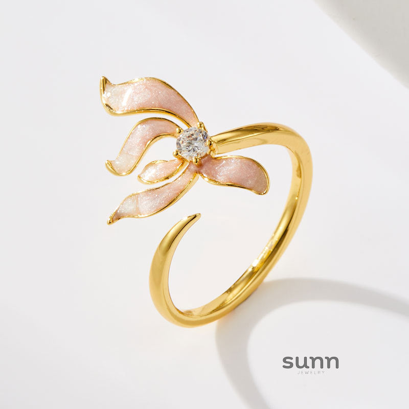 Tamsin Iris Enamel Open Ring [LN68DA2Q]