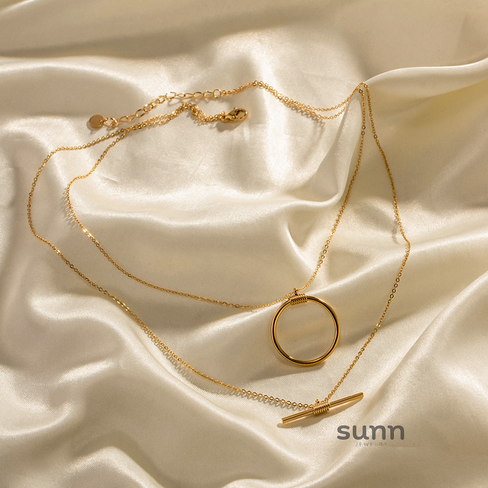 Tamya Layered Disc Necklace [7RG56YK1]
