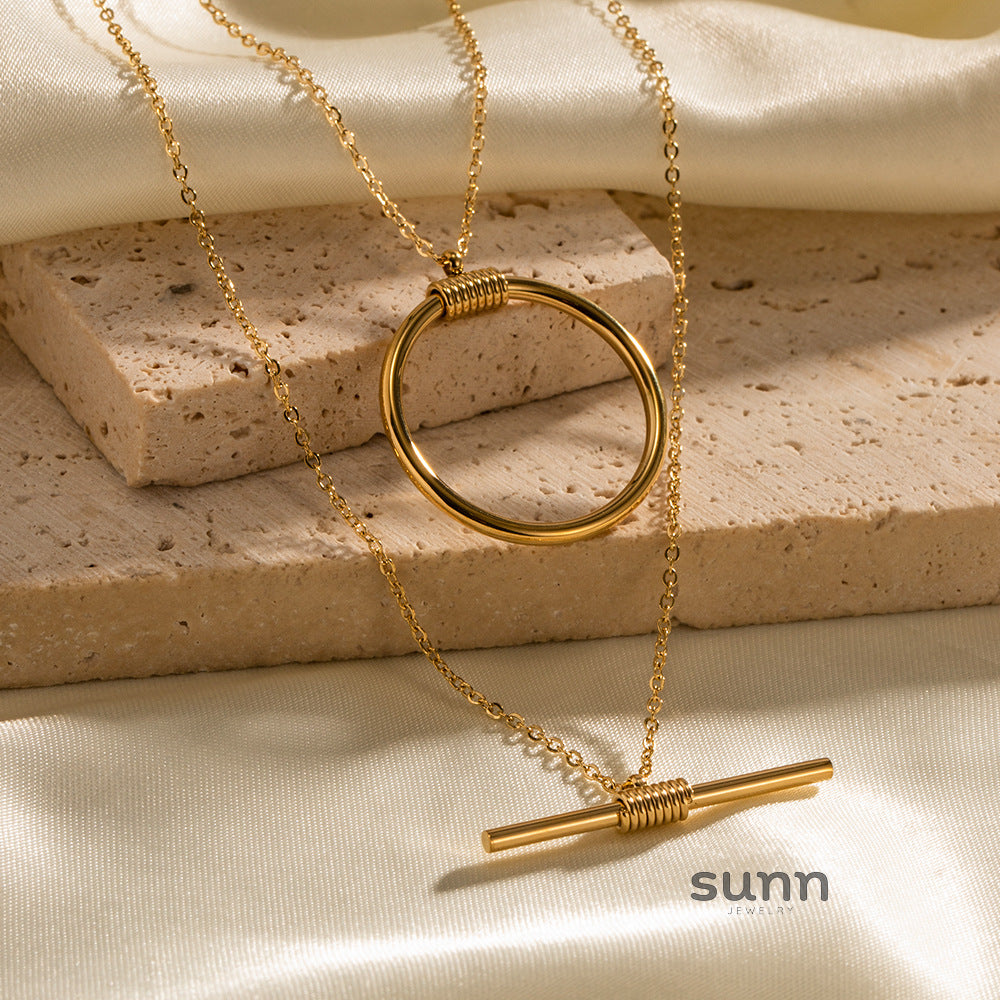 Tamya Layered Disc Necklace [55EU3OKH]