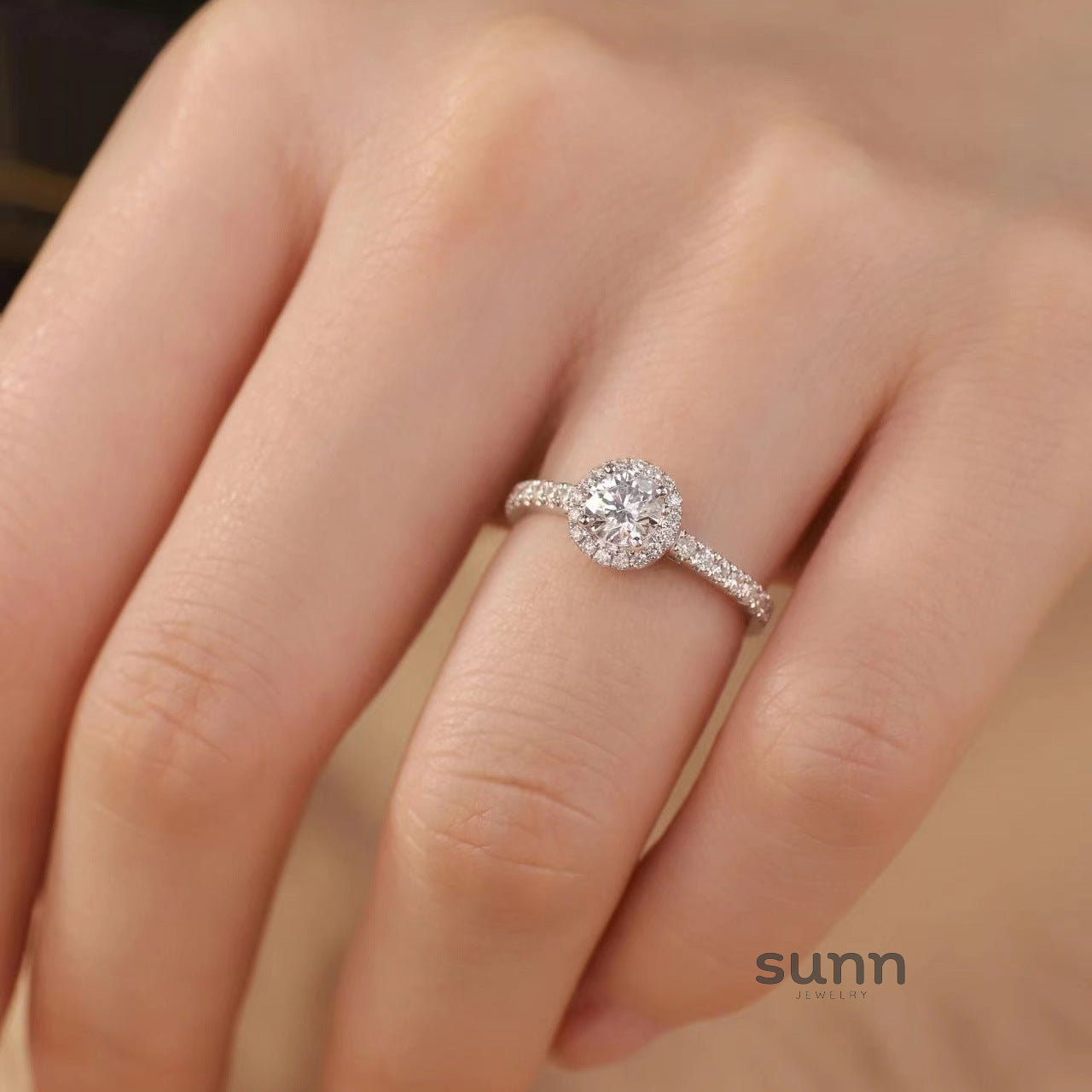 Tanaya Zircon Halo Ring [9ZTZYDXV]