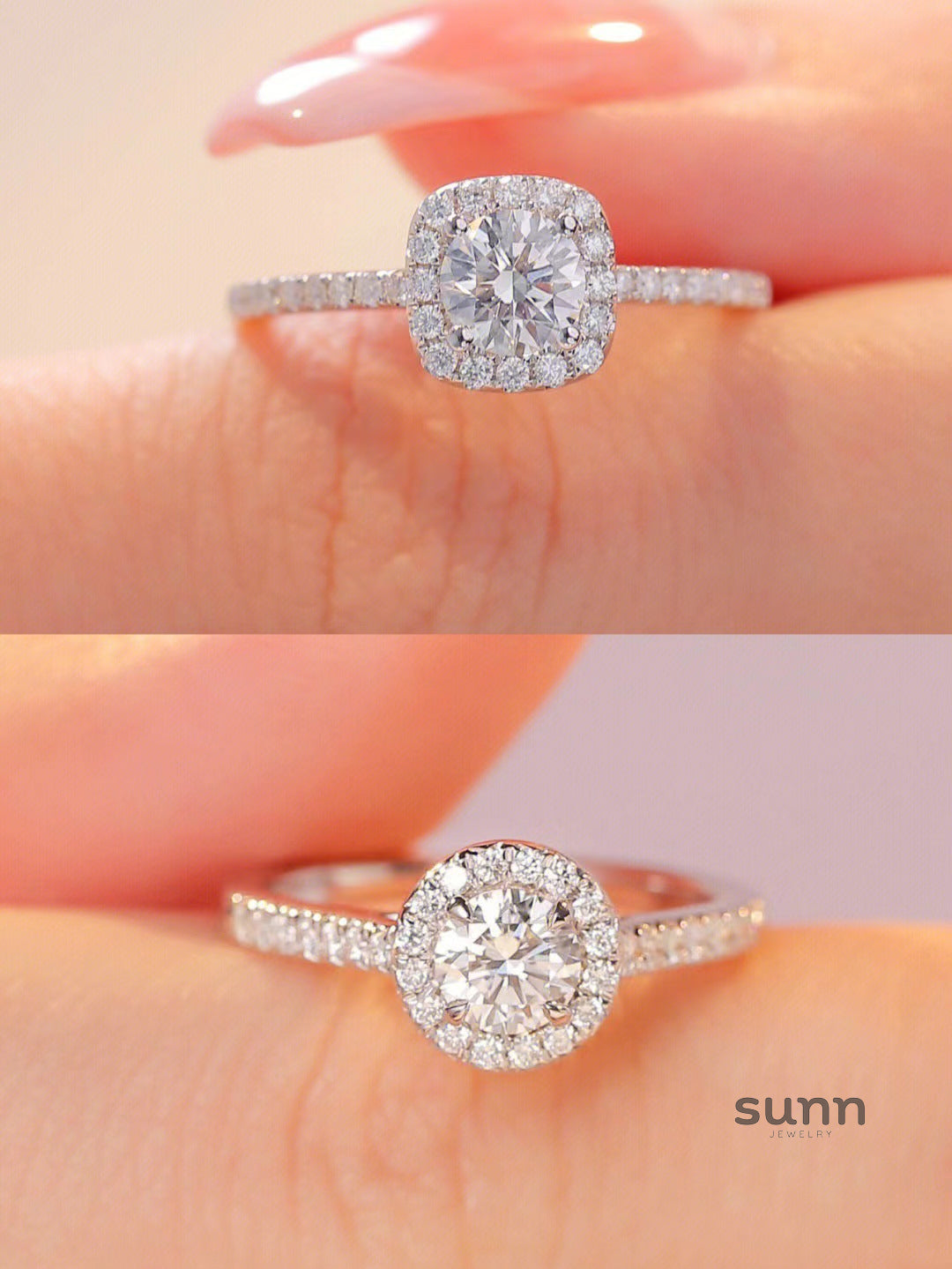 Tanaya Zircon Halo Ring [HB5C1WIS]