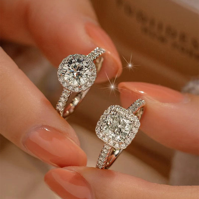 Tanaya Zircon Halo Ring [D7UTQTWQ]