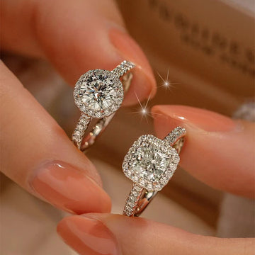 Tanaya Zircon Halo Ring [D7UTQTWQ]