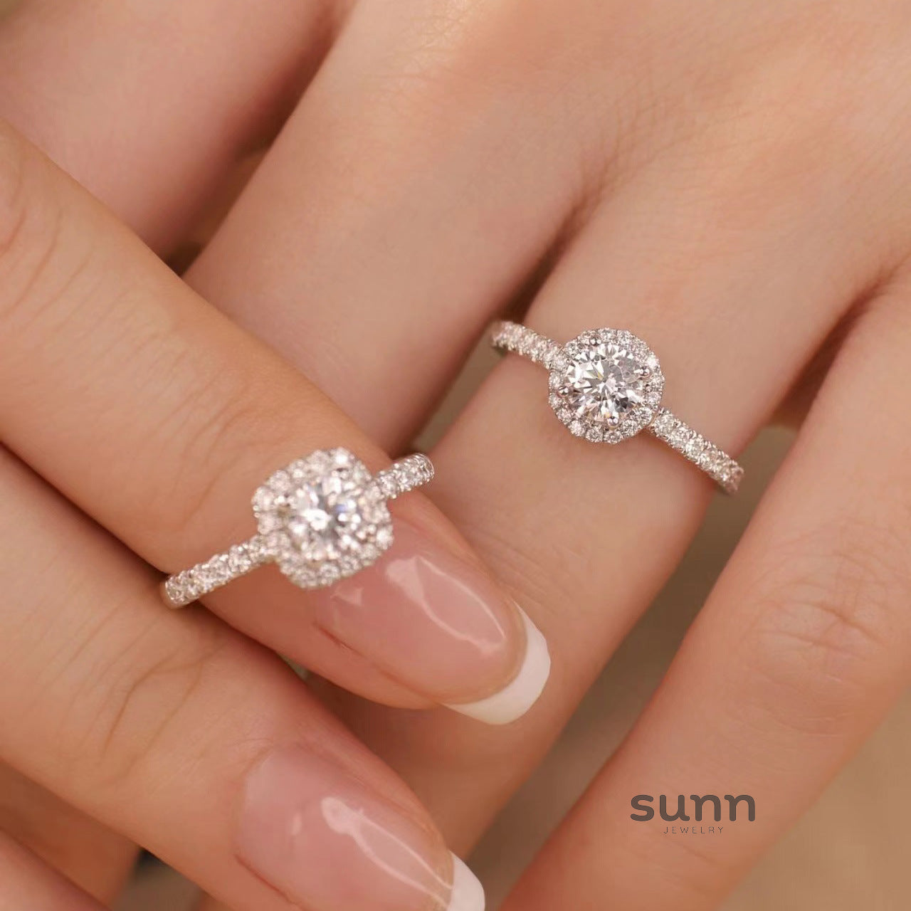 Tanaya Zircon Halo Ring [HP4A4TIE]
