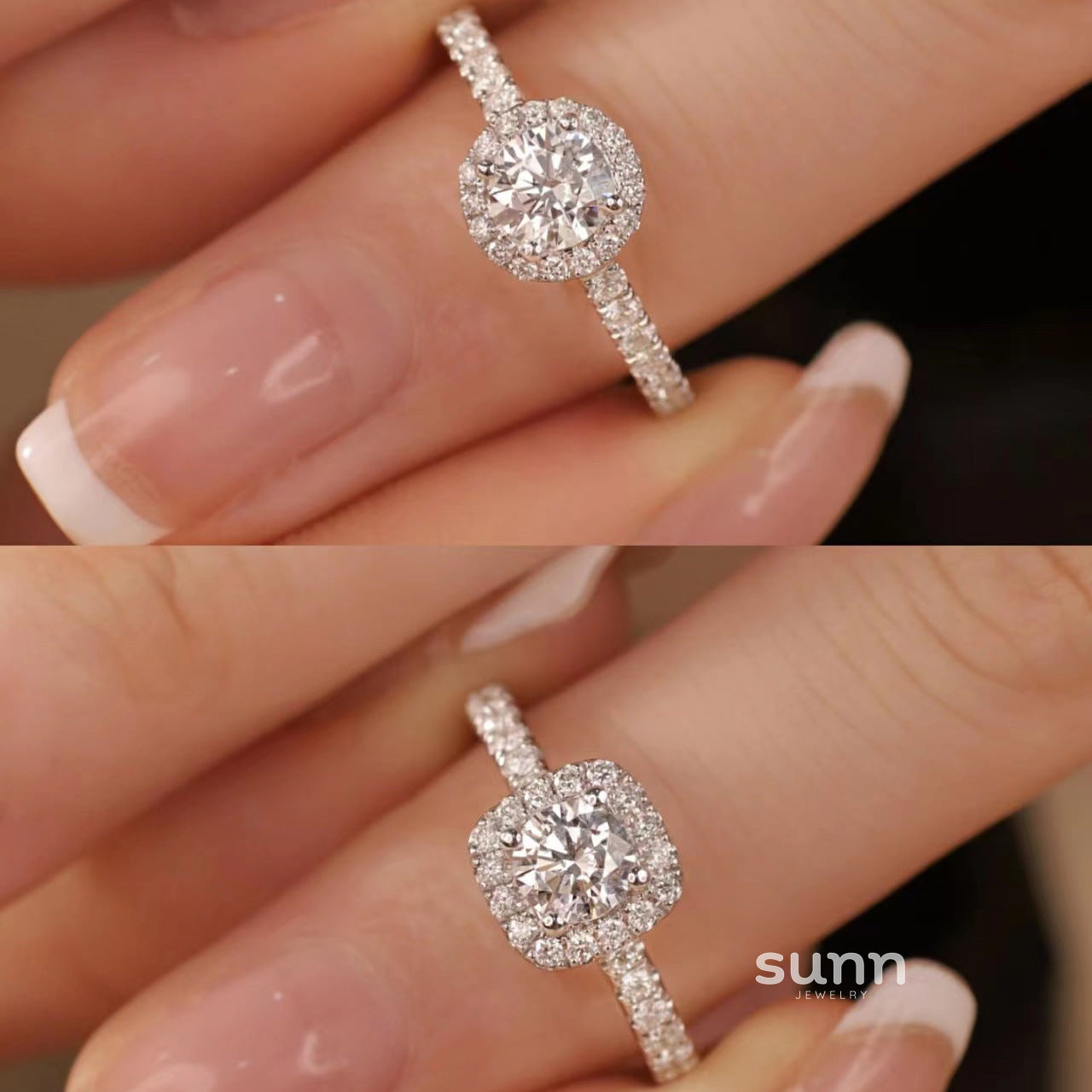 Tanaya Zircon Halo Ring [WXMUECXZ]