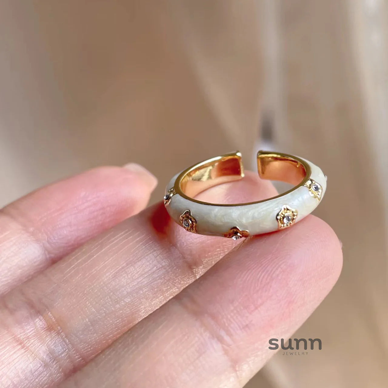 Tanisha Gilded Blossom Ring