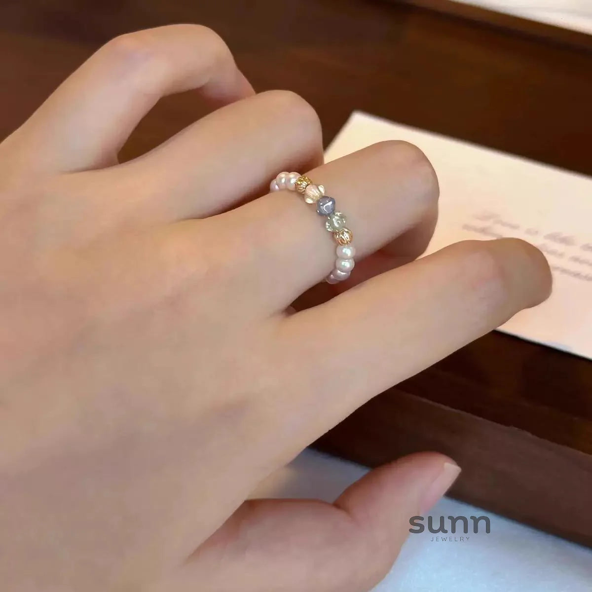 Tanisha Sparkling Pearl Ring