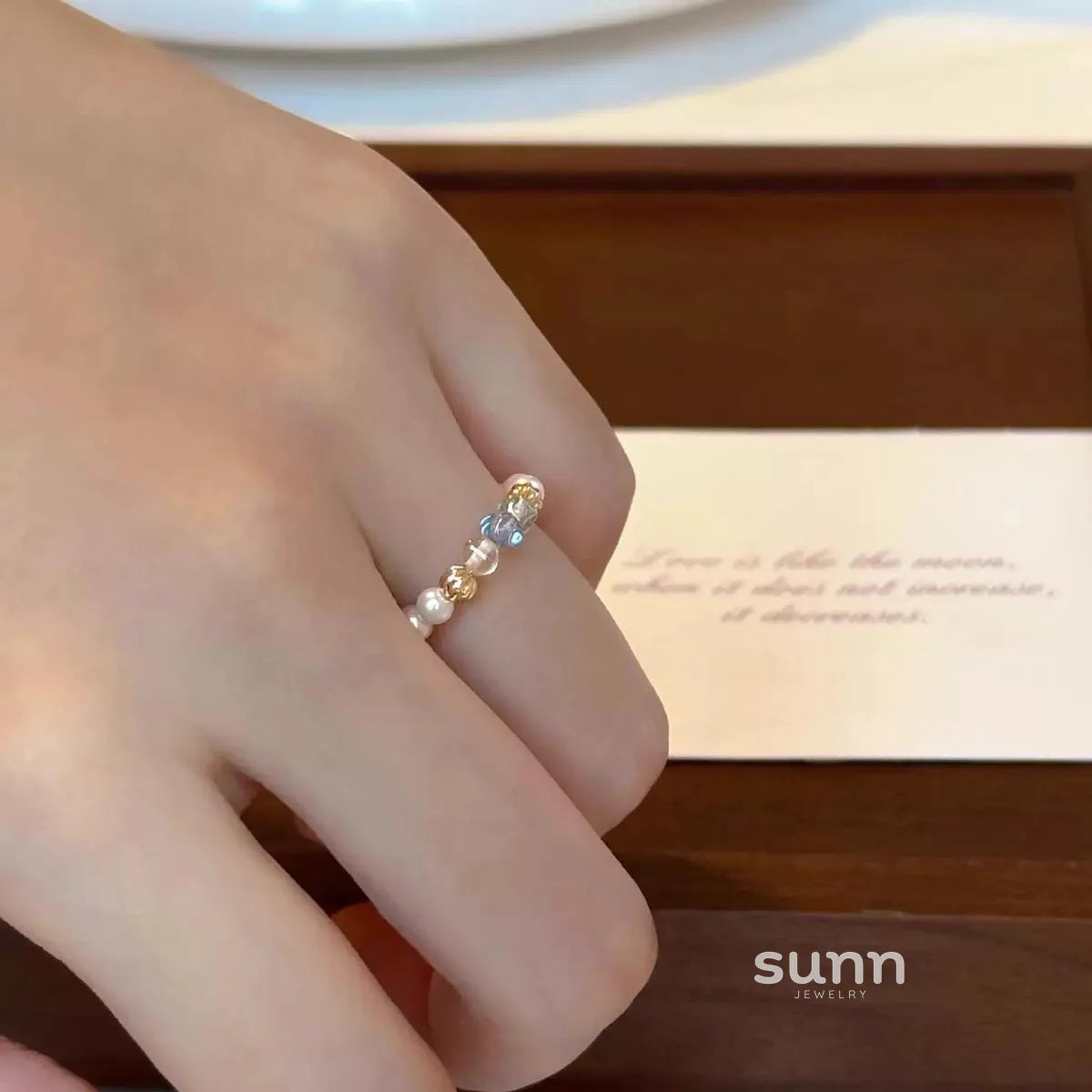 Tanisha Sparkling Pearl Ring