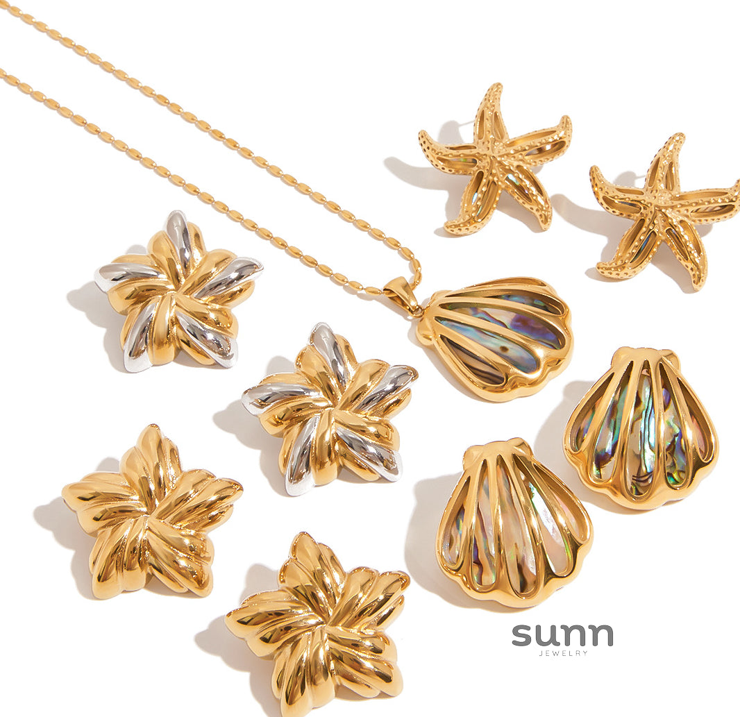 Tanishka Abalone Shell Jewelry Set [ZJRBJA0C]