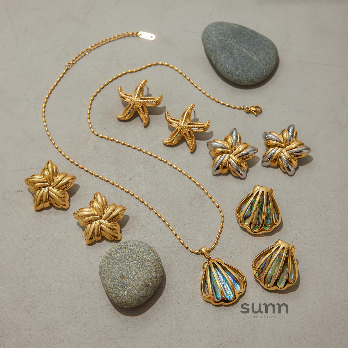 Tanishka Abalone Shell Jewelry Set [VSVPVIEM]