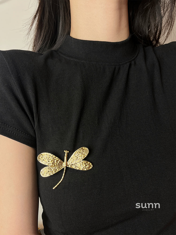 Taniyah Vintage Dragonfly Brooch Ring