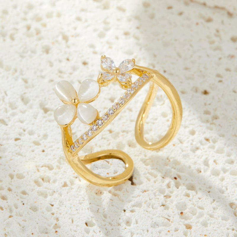Tanner Cat Eye Petal Ring [J5FI42ZP]