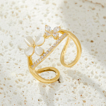 Tanner Cat Eye Petal Ring [J5FI42ZP]