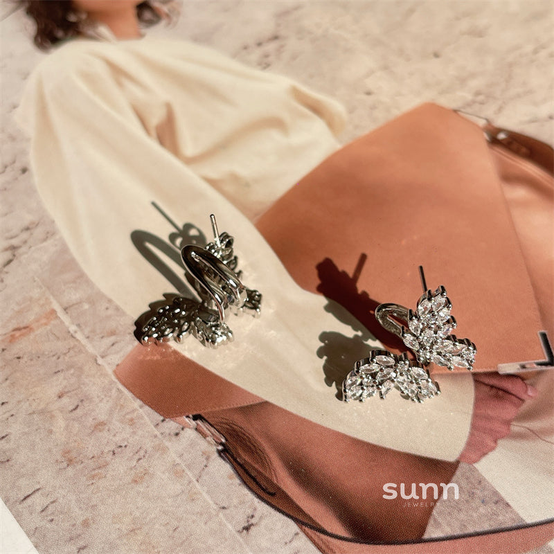 Tasnim Zircon Butterfly Earrings [P4WWMAUC]