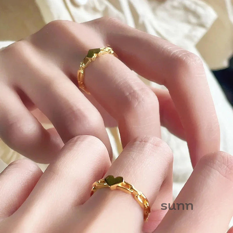 Tatiana Chain Heart Ring