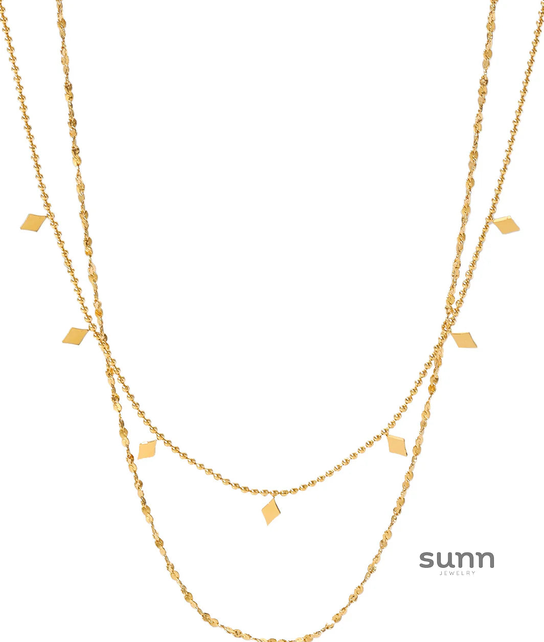 Taylah Layered Disc Tassel Necklace