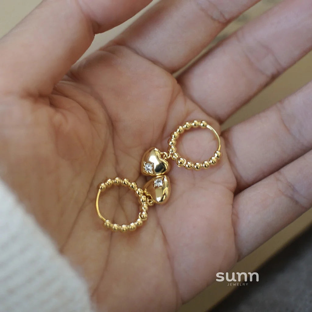 Taylee Gold Starburst Dangle Earrings