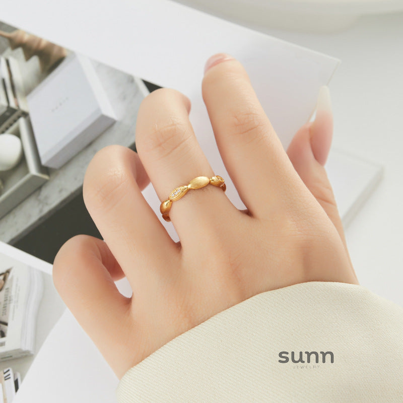 Taylen Gold Bead Open Ring [TJTIRC6L]