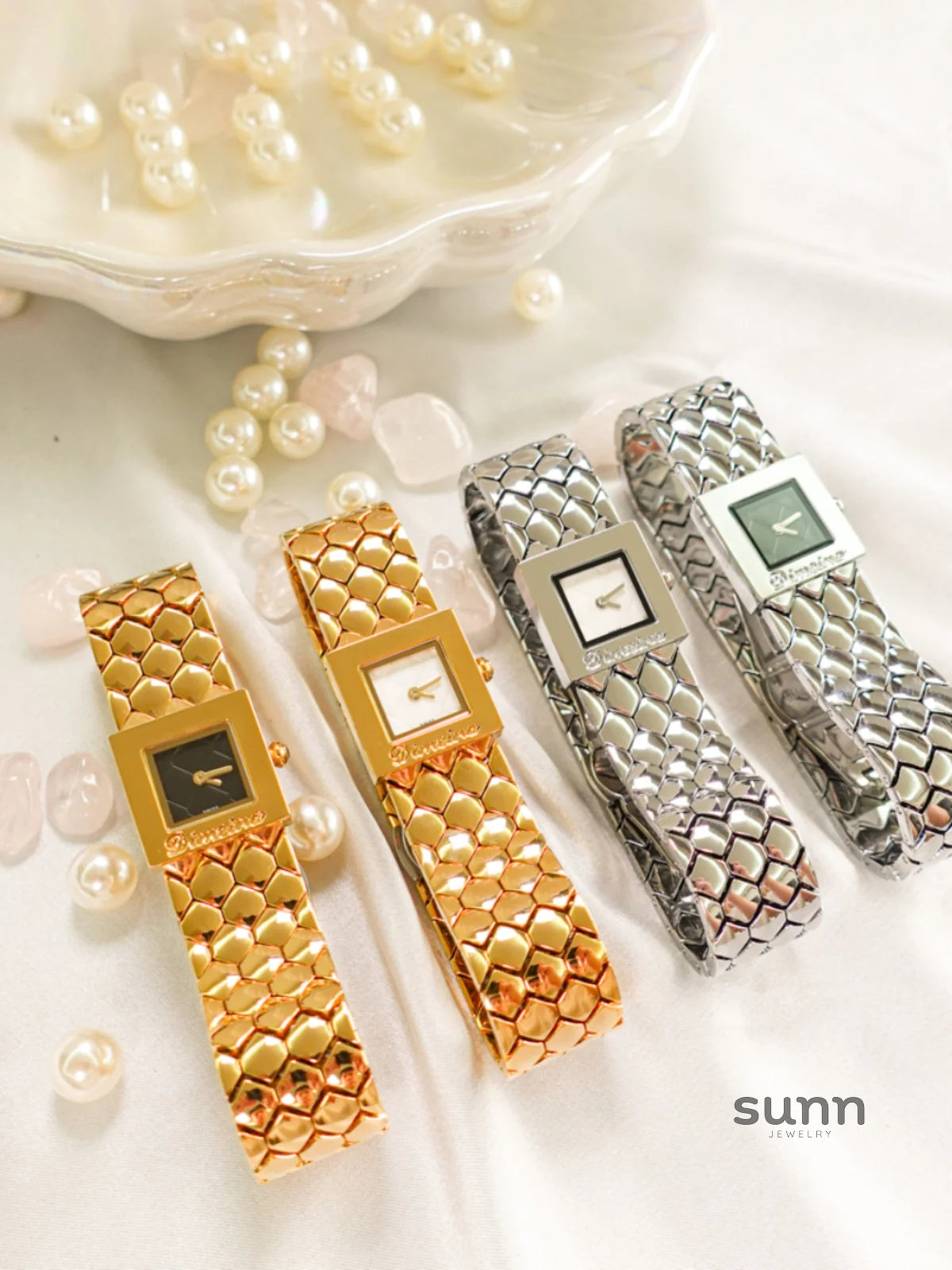 Taylen Quilted Square Watch