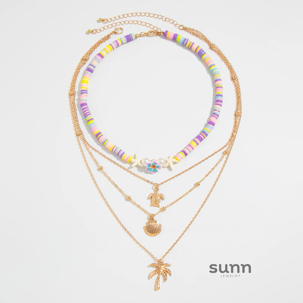 Taylin Layered Charm Necklace Set