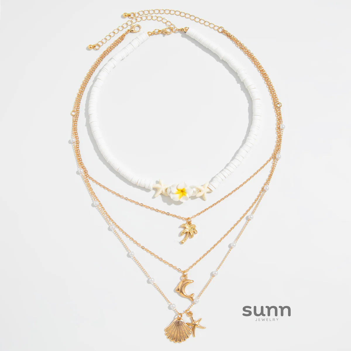 Taylin Layered Charm Necklace Set