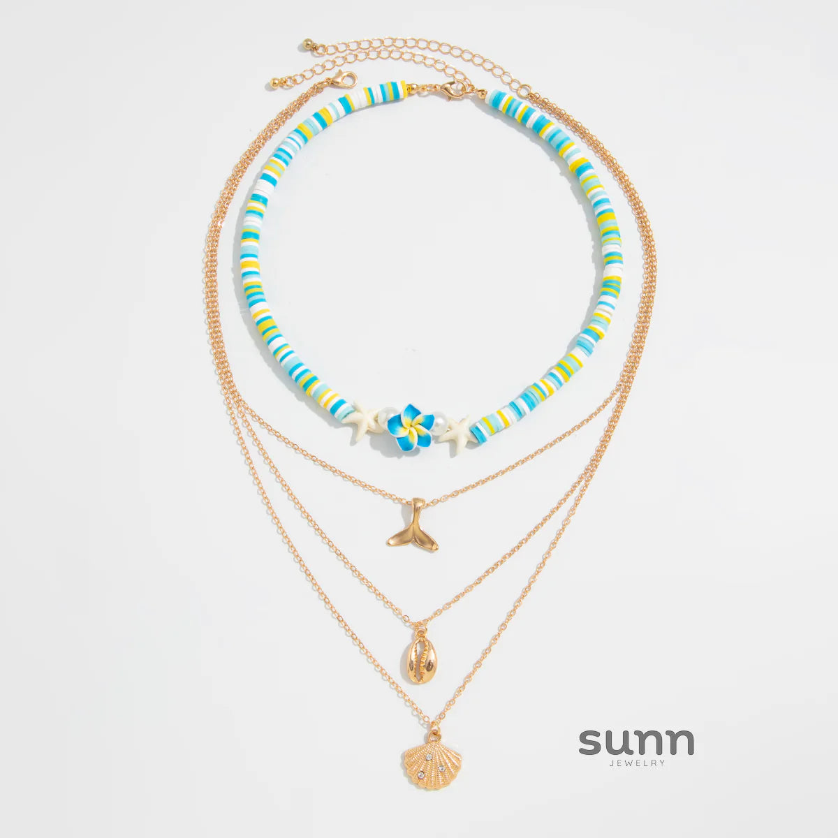 Taylin Layered Charm Necklace Set