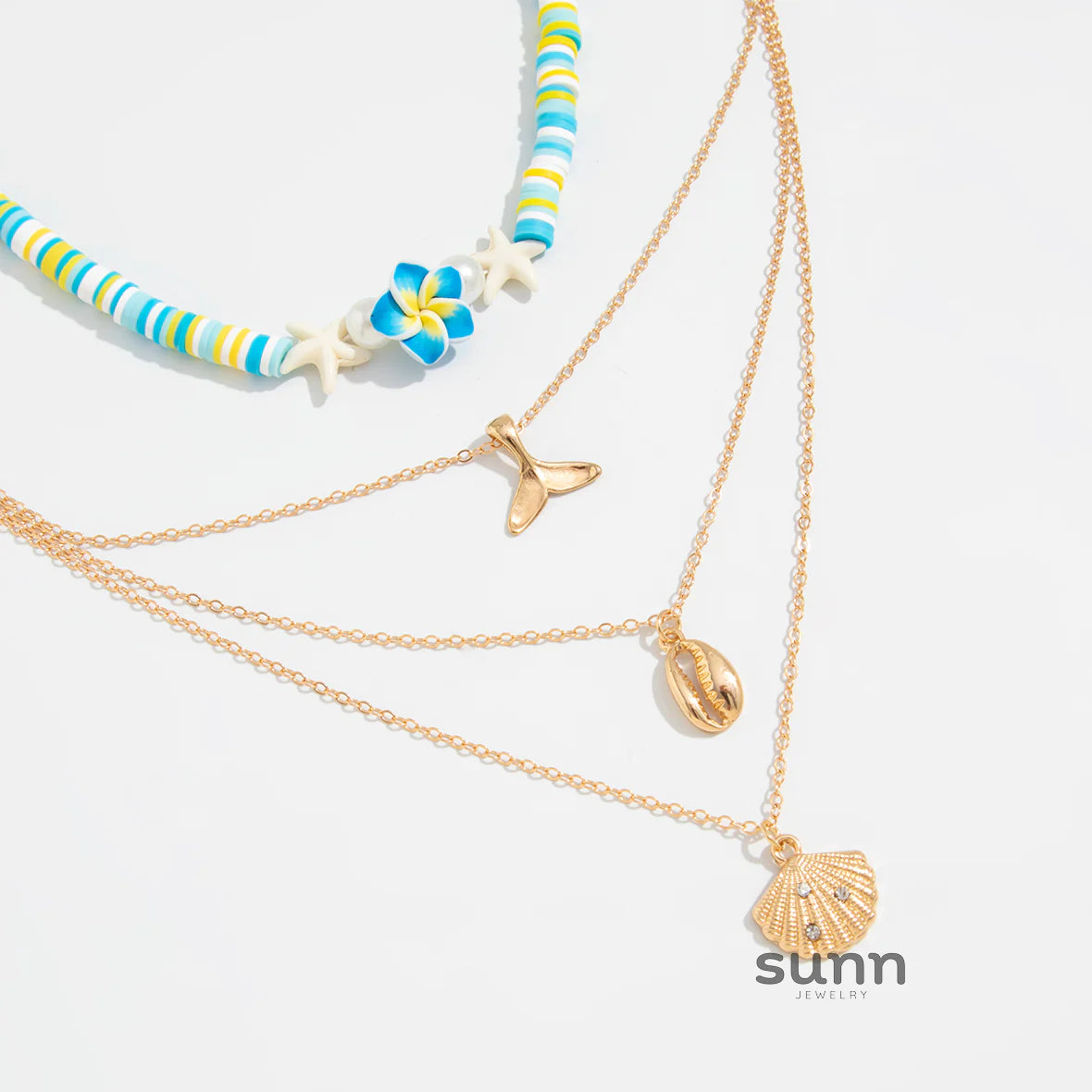 Taylin Layered Charm Necklace Set